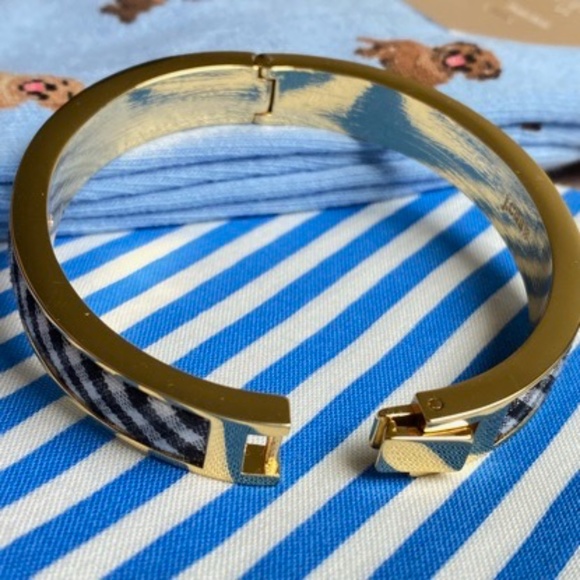 J. CREW Factory Navy Gingham Bangle - Picture 5 of 8
